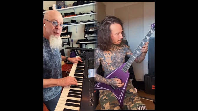 Lost Societyn Samy Elbanna jamittelemassa Dream Theater -kosketinsoitinvelhon kanssa – kokeilepa soittaa perässä